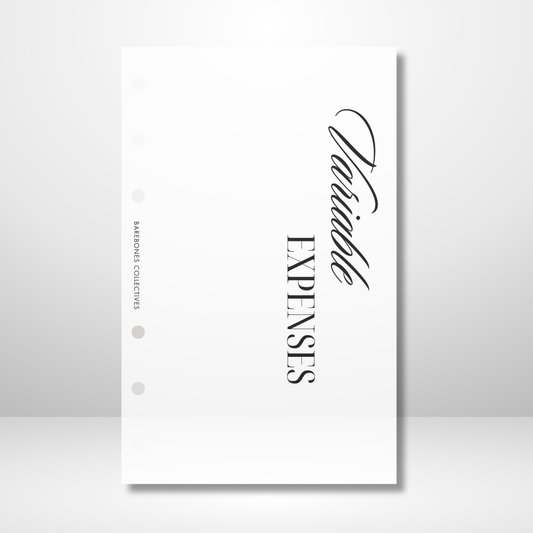 Variable Expenses Matte Vellum Dashboard