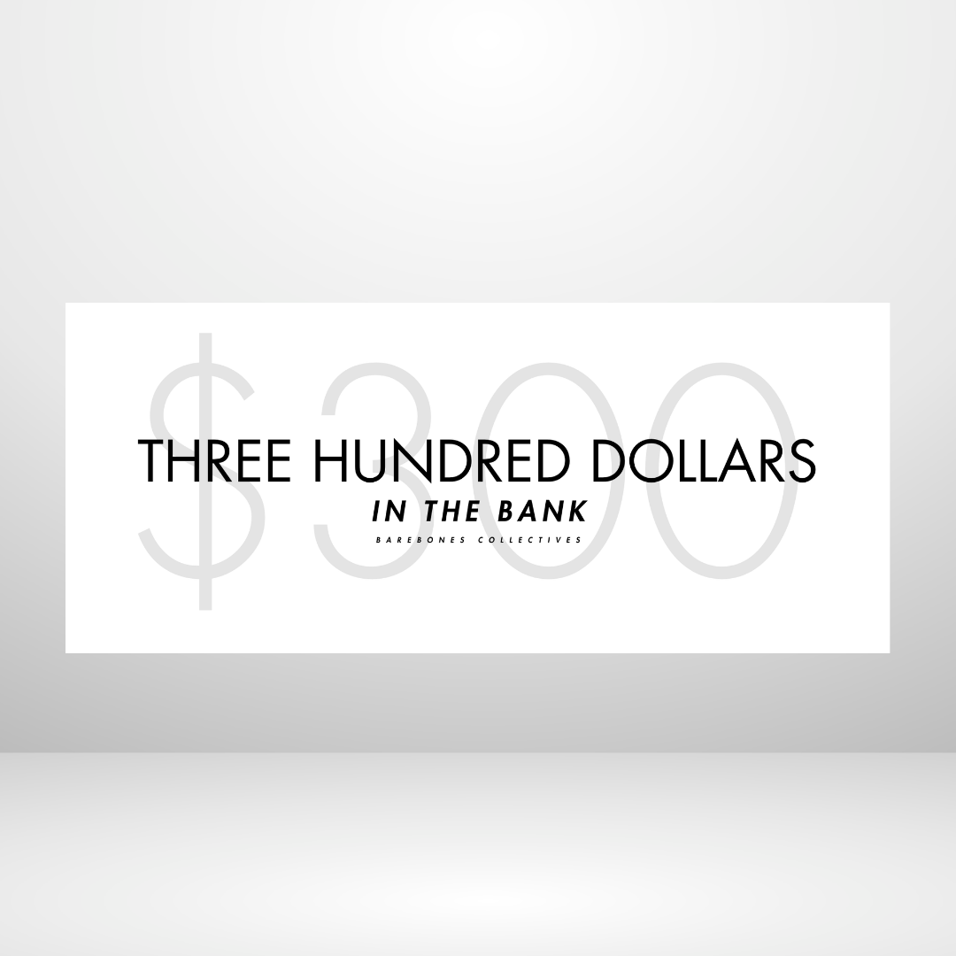 Barebones Simplistic White $100 - $1000 Cash Place Holders