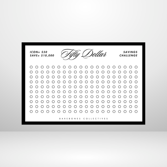 Demomination $1-$100 Savings Challenge A5 Size