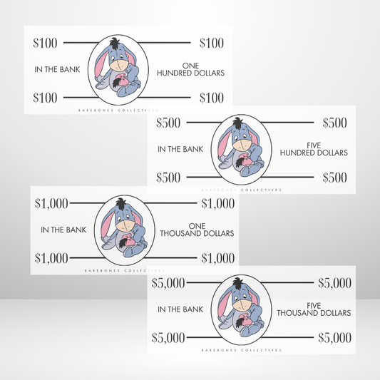 Baby Eeyore Cash Place Holders