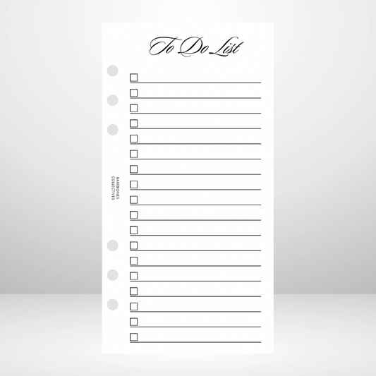 To Do List Signature Wallet Inserts