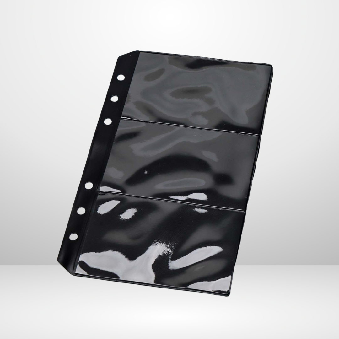 Noir 3 Pocket Side Loading Cash Envelopes