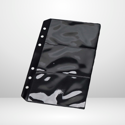 Noir 3 Pocket Side Loading Cash Envelopes