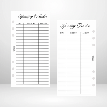 Spending Tracker Signature Wallet Inserts