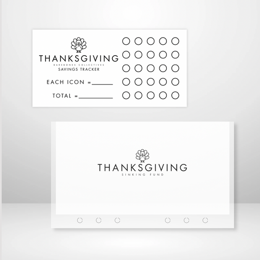Thanksgiving - Matte Cash Envelope + Savings Trackers