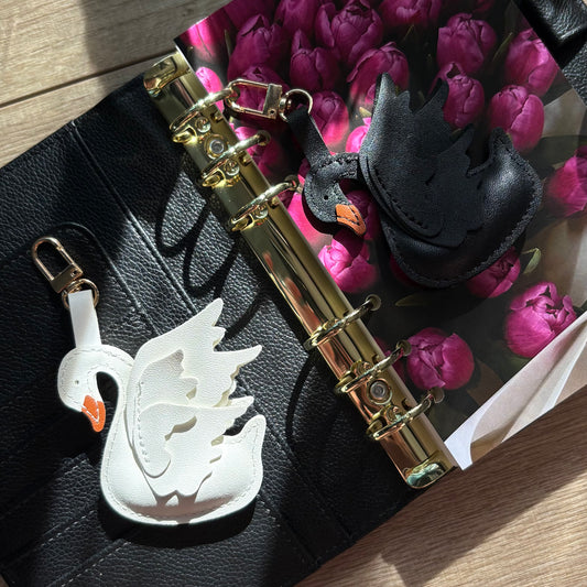 Swan Leather Charm