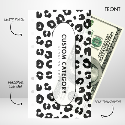 Leopard Print Handmade Cash Envelope Personal Size Set of 3