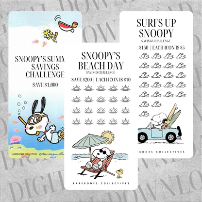 Snoopy's Summer Savings Challenge Set DIGITAL DOWNLOAD