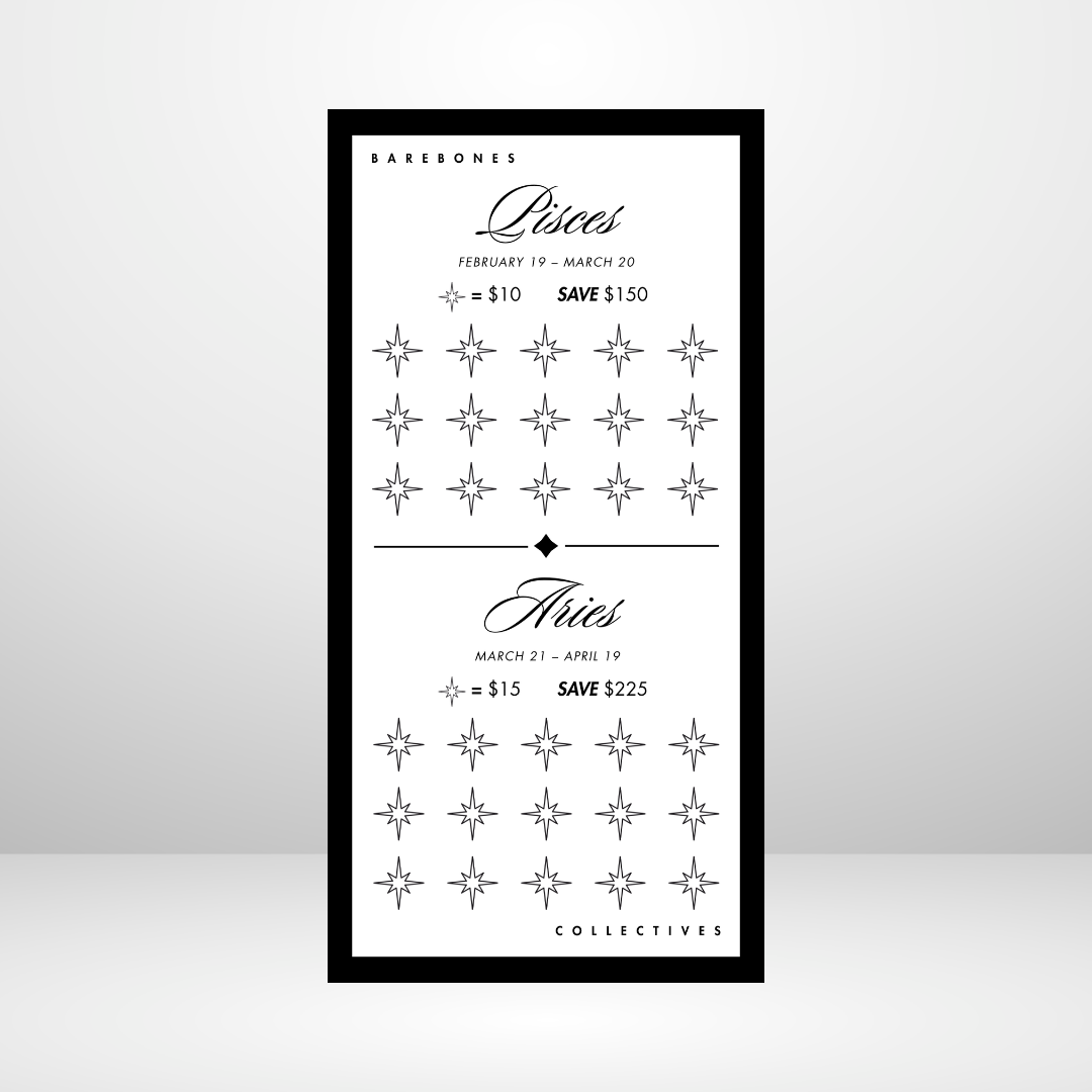 Noir The Zodiac Savings Challenge Set