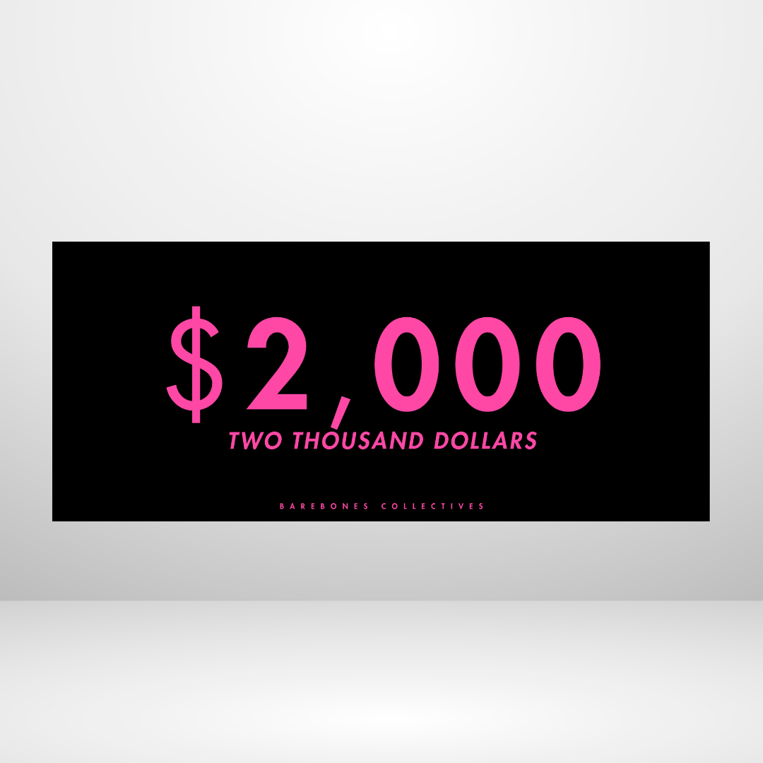 $100 - $50,000 - Pink Lust Set of 4 Cash Place Holders