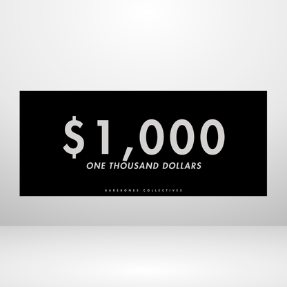 $100 - $50,000 - Nor Set of 4 Cash Place Holders