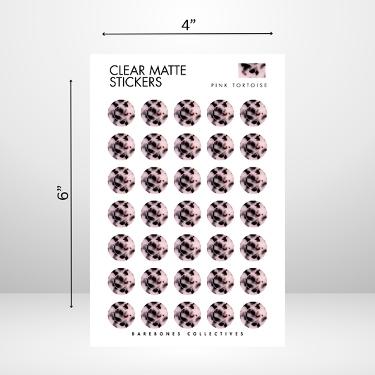 Pink Tortoise Halo 4x6 Sticker Sheet