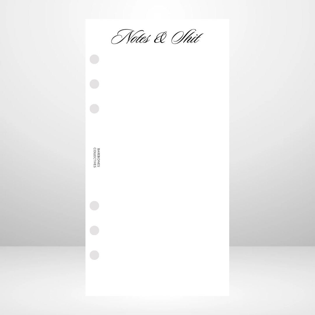Notes & Shit Signature Wallet Inserts