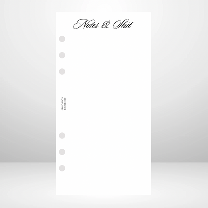 Notes & Shit Signature Wallet Inserts