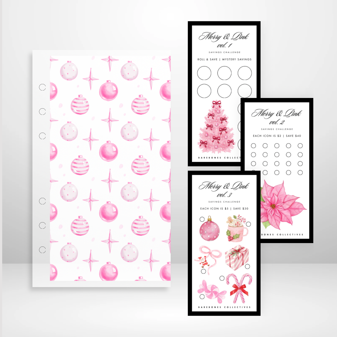 Merry & Pink - Matte Cash Envelope + Savings Challenges
