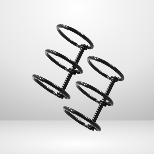Noir Metal Loose Leaf Binder Split Rings Set of 2