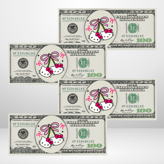 Hello Kitty Cherries Cash Place Holders $100 Sets of 4