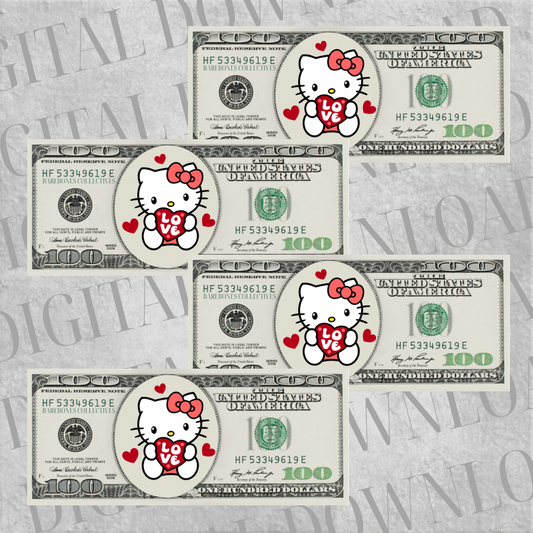 DIY Set of 4 Cash Place Holders $100 DIGITAL DOWNLOAD
