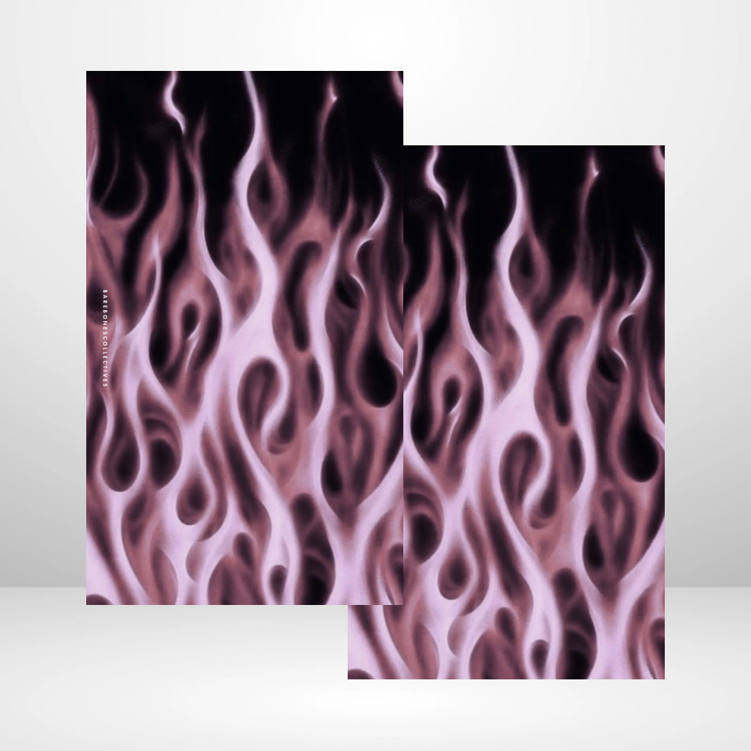 Pink Flames Soft Touch Dashboard