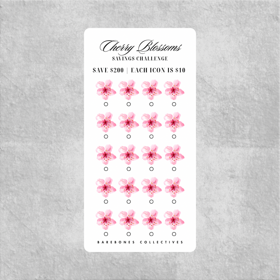 Cherry Blossoms Savings Challenge Save $200