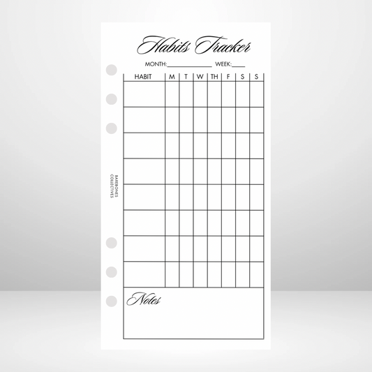 Habits Tracker Signature Wallet Inserts