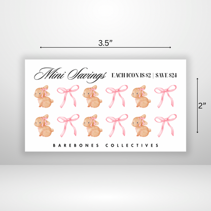 Pink Bows and Bunnies Mini Savings Challenge Save $24