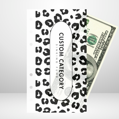Leopard Print Handmade Cash Envelope Personal Size Set of 3