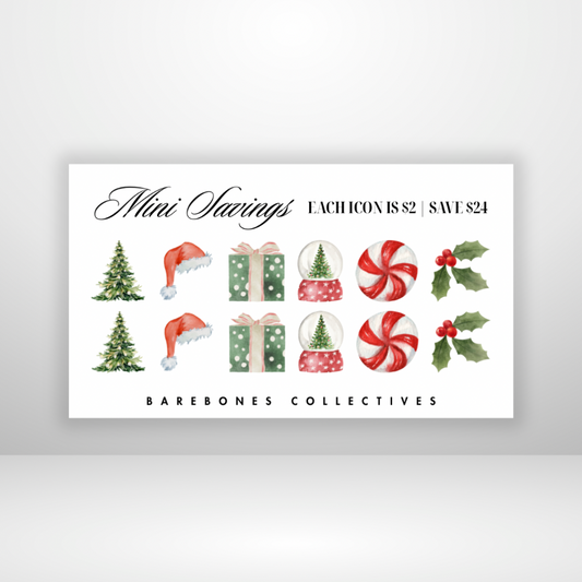 Red and Green Christmas Mini Savings Challenge Save $24