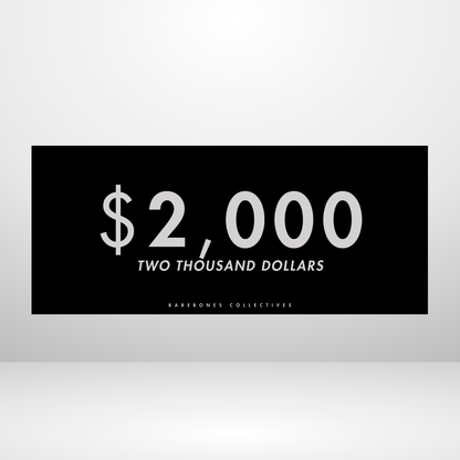 $100 - $50,000 - Nor Set of 4 Cash Place Holders