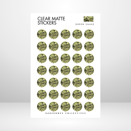 Green Snake Halo 4x6 Sticker Sheet