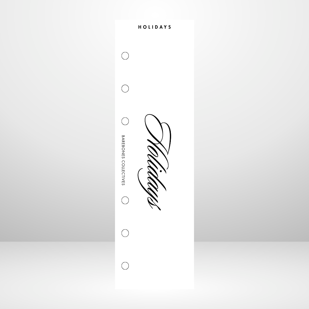 Holidays Personal Size Binder Bookmark