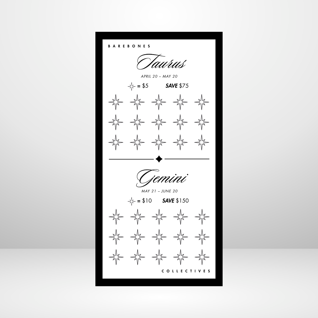 Noir The Zodiac Savings Challenge Set