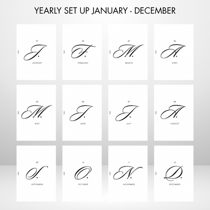 Barebones Monthly Planner A5 Inserts