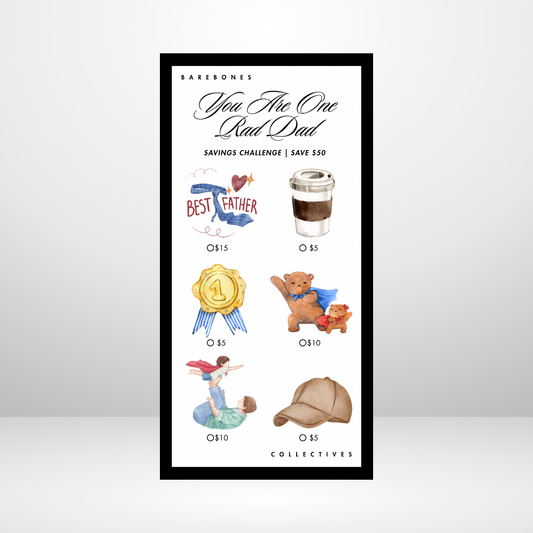 You Are One Rad Dad Barebones Savings Challenge