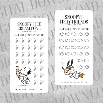 Snoopy's Summer Savings Challenge Set DIGITAL DOWNLOAD