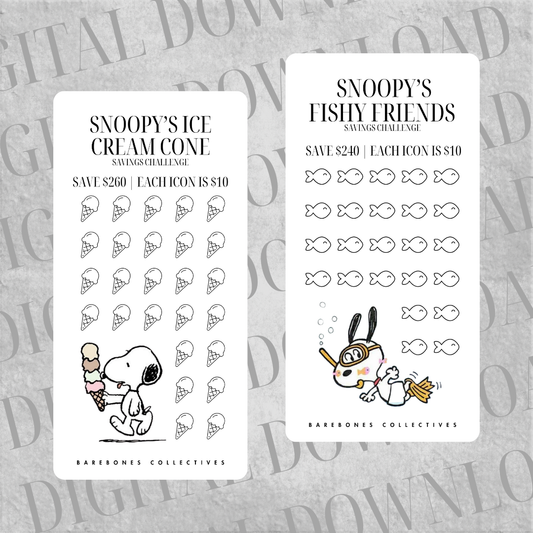 Snoopy's Summer Savings Challenge Set DIGITAL DOWNLOAD