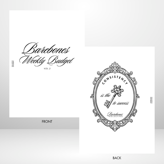 Barebones Weekly Budget Planner Fully Customizable A5 Inserts