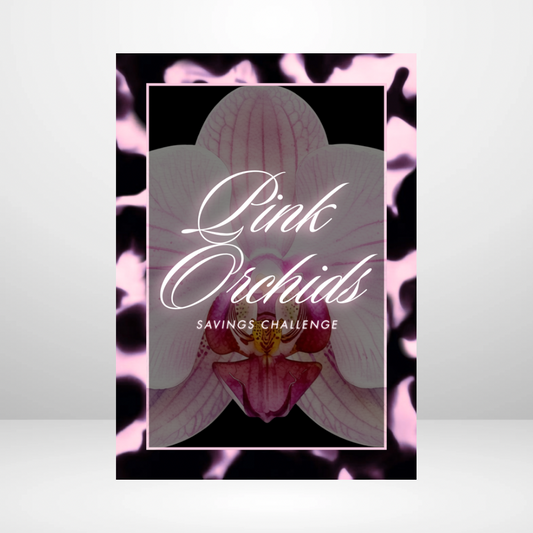 Pink Orchid Savings Challenges A5 Binder Set
