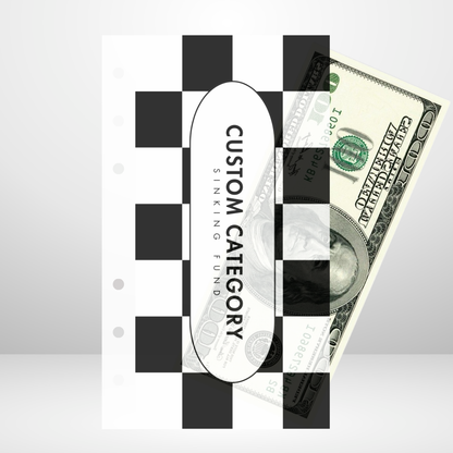 Checkered Handmade Cash Envelope Personal Size Set of 3