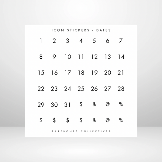 Dates - Planning Sticker Sheet