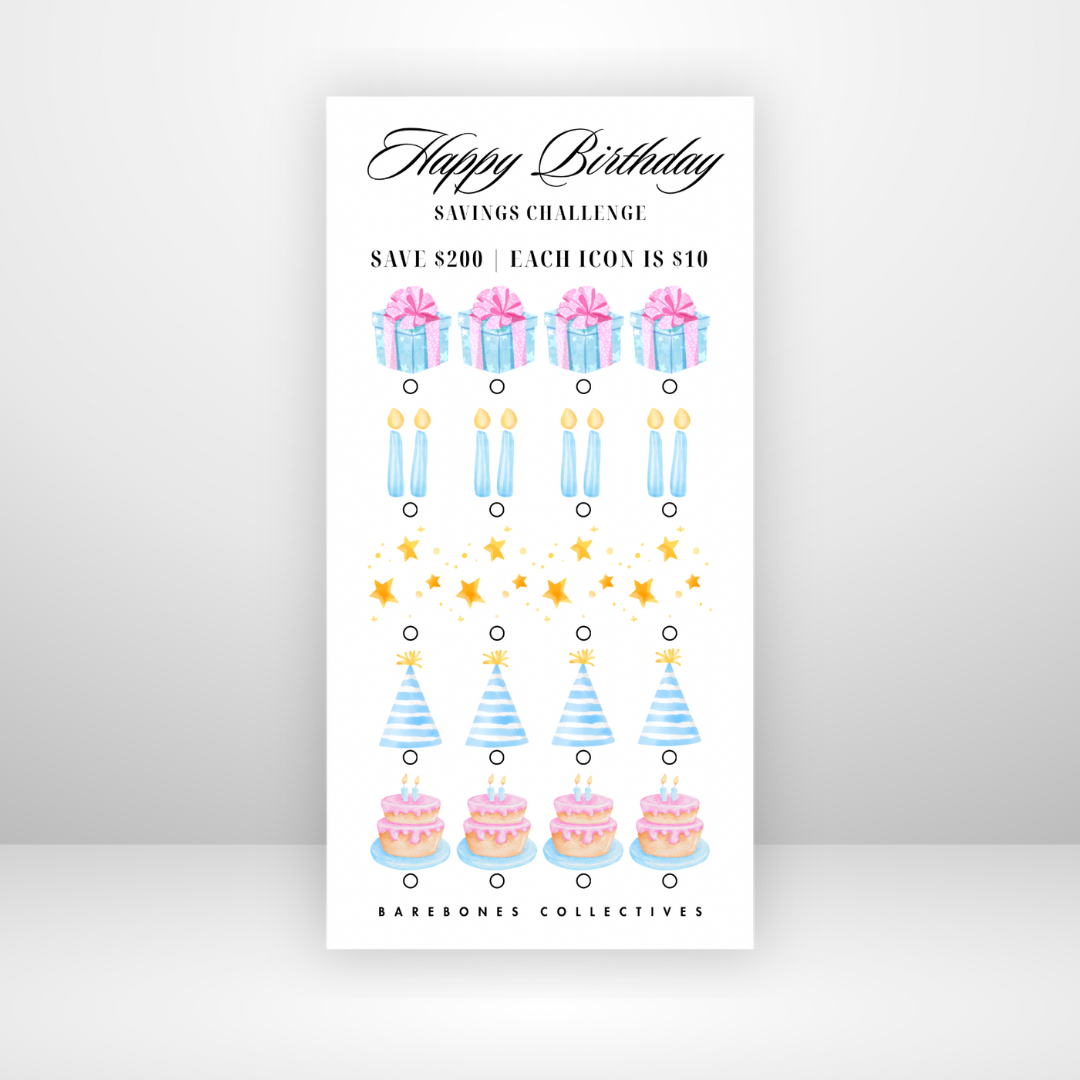 Happy Birthday Savings Challenge Save $200