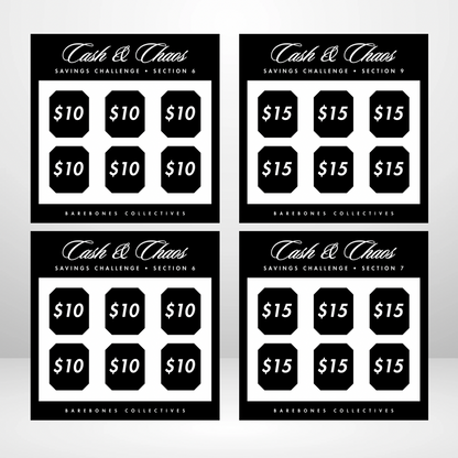 Cash and Chaos Saving Challenges and Envelopes Bundle