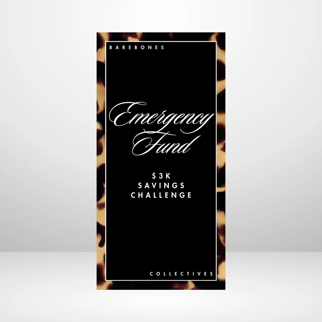 Emergency Fund $3k Brown Tortoiseshell Savings Challenge