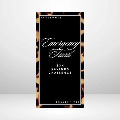Emergency Fund $3k Brown Tortoiseshell Savings Challenge