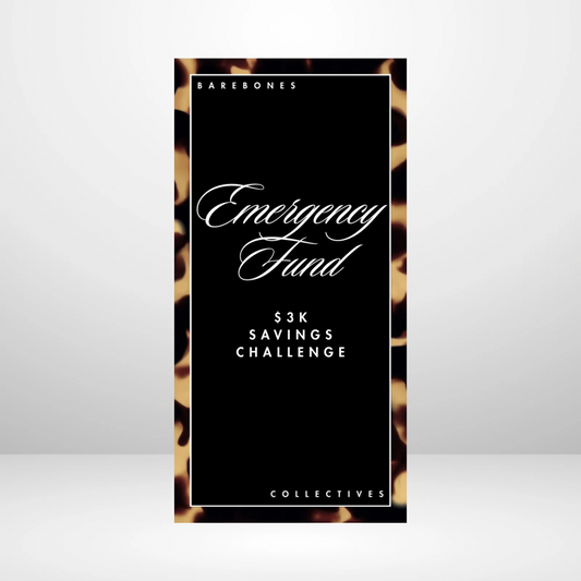 Emergency Fund $3k Brown Tortoiseshell Savings Challenge