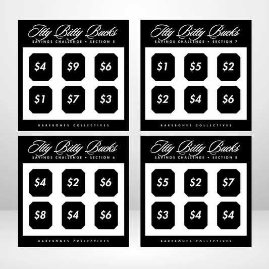 Itty Bitty Bucks Saving Challenges and Envelopes Bundle