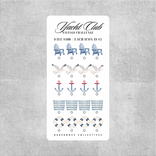 Yacht Club Savings Challenge Save $100