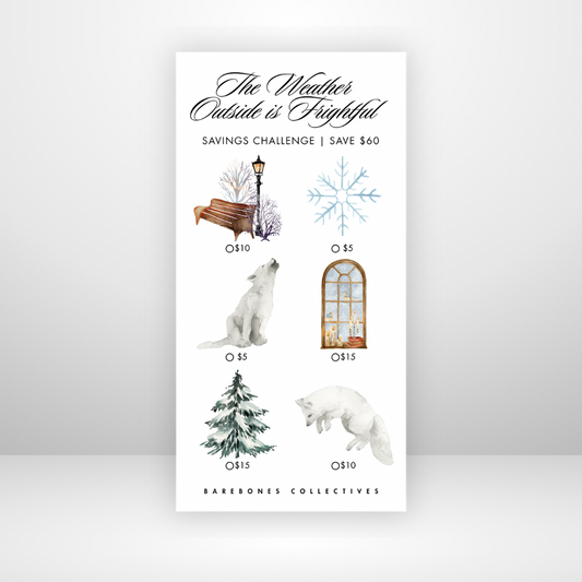 The Weather Outside is Frightful Christmas 3x6 Savings Challenge Save $60