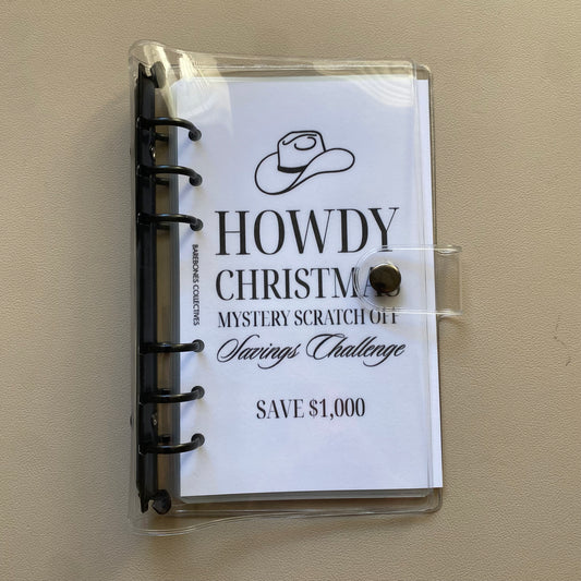 Howdy Christmas A6 Mystery Scratch Off Savings Challenge Binder Bundle