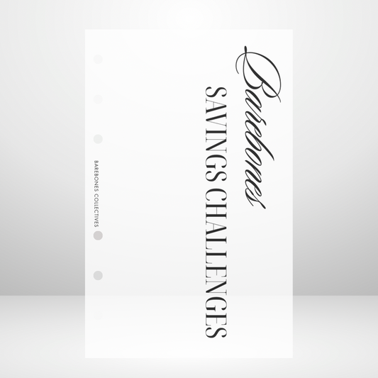Barebones Savings Challenges Matte Vellum Dashboard